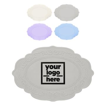 Scalloped Oval Silicone Placemat