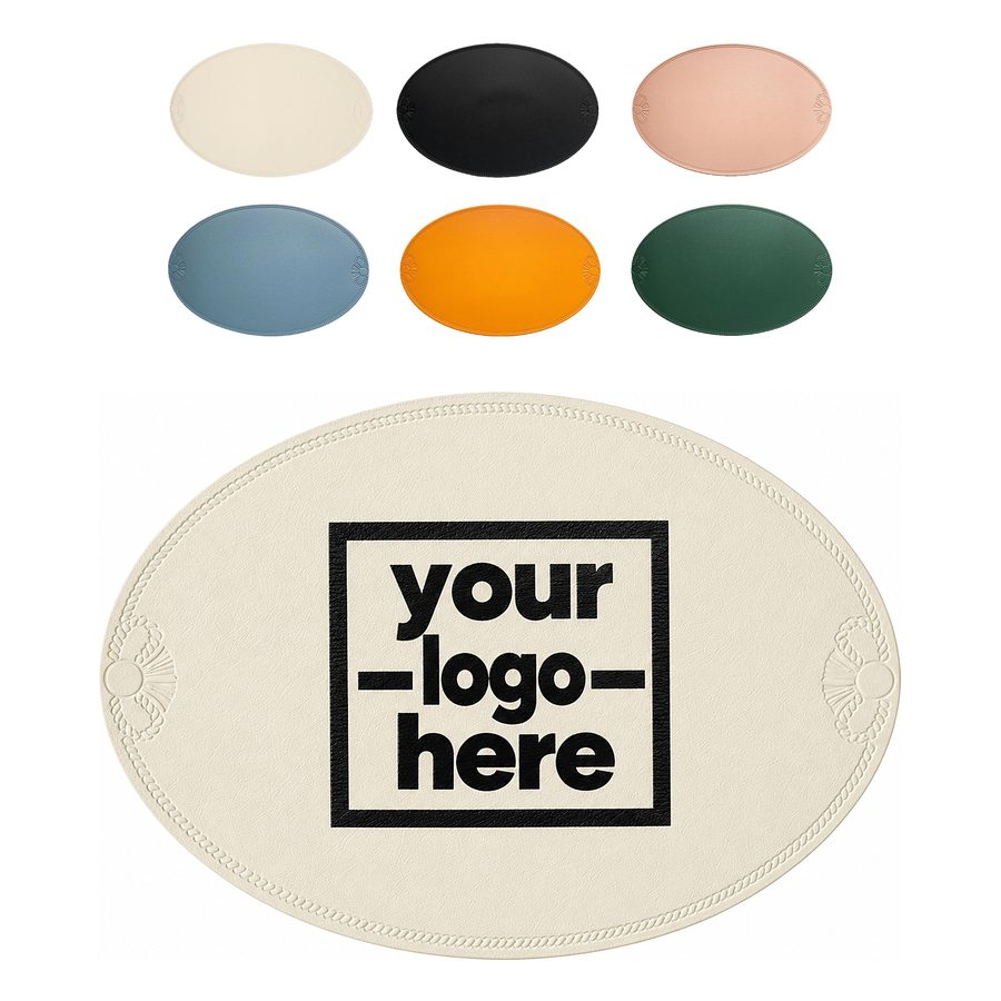 Oval Placemat With Embossed Border