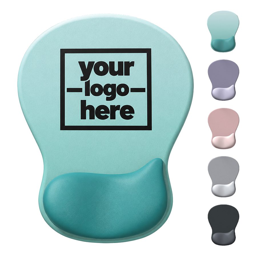 Contoured Mouse Pad With Raised Wrist Support