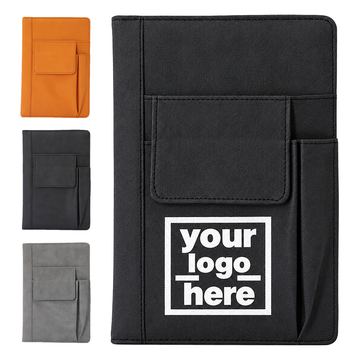 Pocketed Journal Notebook With Stitched Cover Edges
