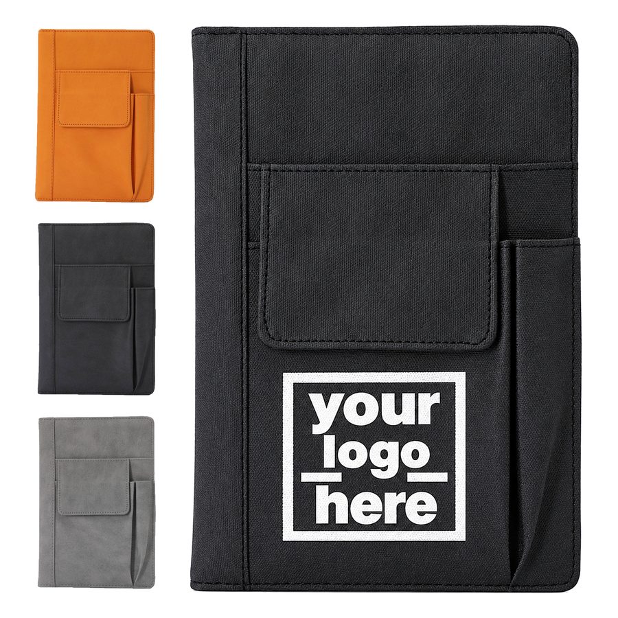 Pocketed Journal Notebook With Stitched Cover Edges