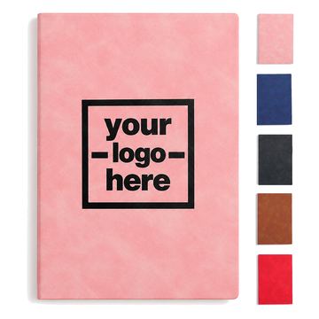 Suede-Look Notebook With Rounded Corners