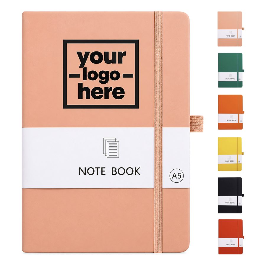 Hardcover Notebook With Lined Pages And Pen Loop