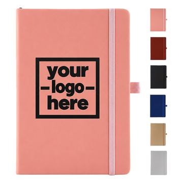 Rounded-Corner Hardcover Journal With Elastic Band And Pen Loop