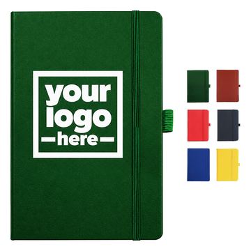 Bound Notebook With Elastic Band And Ribbon Bookmark