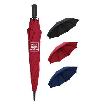 Straight-Shaft Umbrella With Canopy Fastening Strap