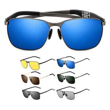 Thin Metal Full-Rim Sunglasses