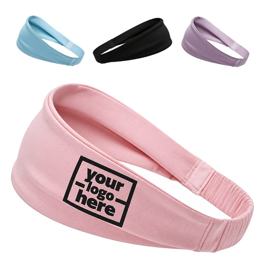 Nylon Sports Headband With A Narrow Back Band