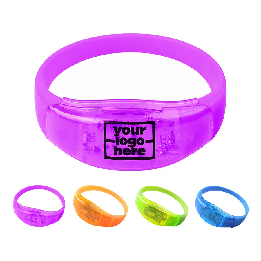 Sound-Activated Light-Up Plastic Wristband