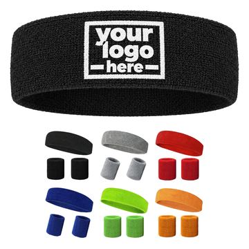 Terry Cloth Headband And Wristband Set