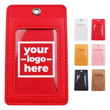 Stitched Badge Holder With Rear Pocket