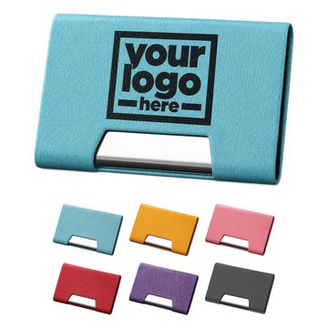 Textured Business Card Case With Hinged Flap
