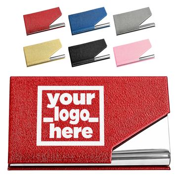 Textured-Cover Stainless Steel Card Case