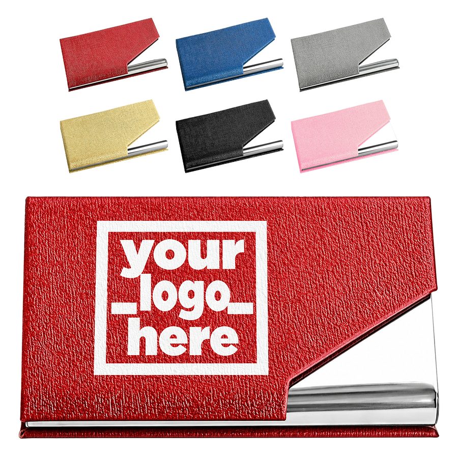Textured-Cover Stainless Steel Card Case