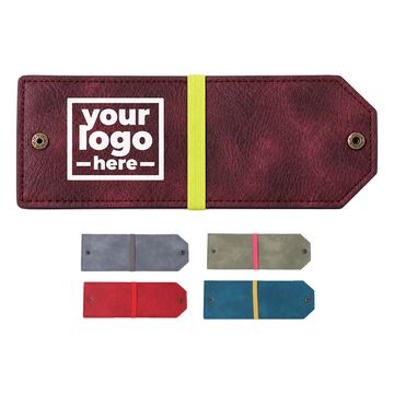 Suede-Like Fabric Cash Wallet With Wraparound Flap