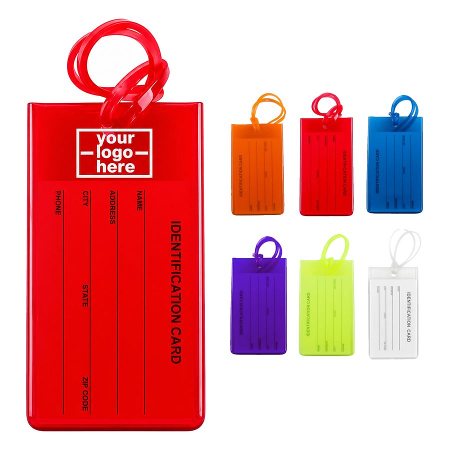 Flat Luggage Tag With Identification Card