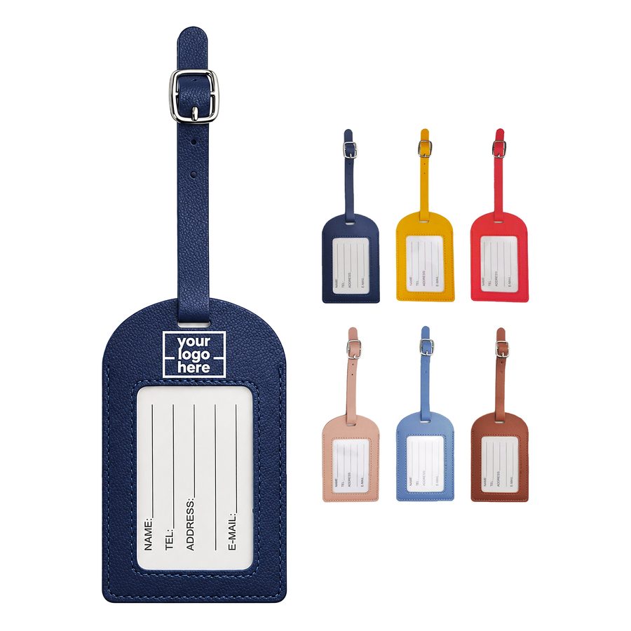 Rounded-Top Luggage Tag With Adjustable Strap