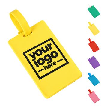 Rectangular Luggage Tag With Adjustable Strap