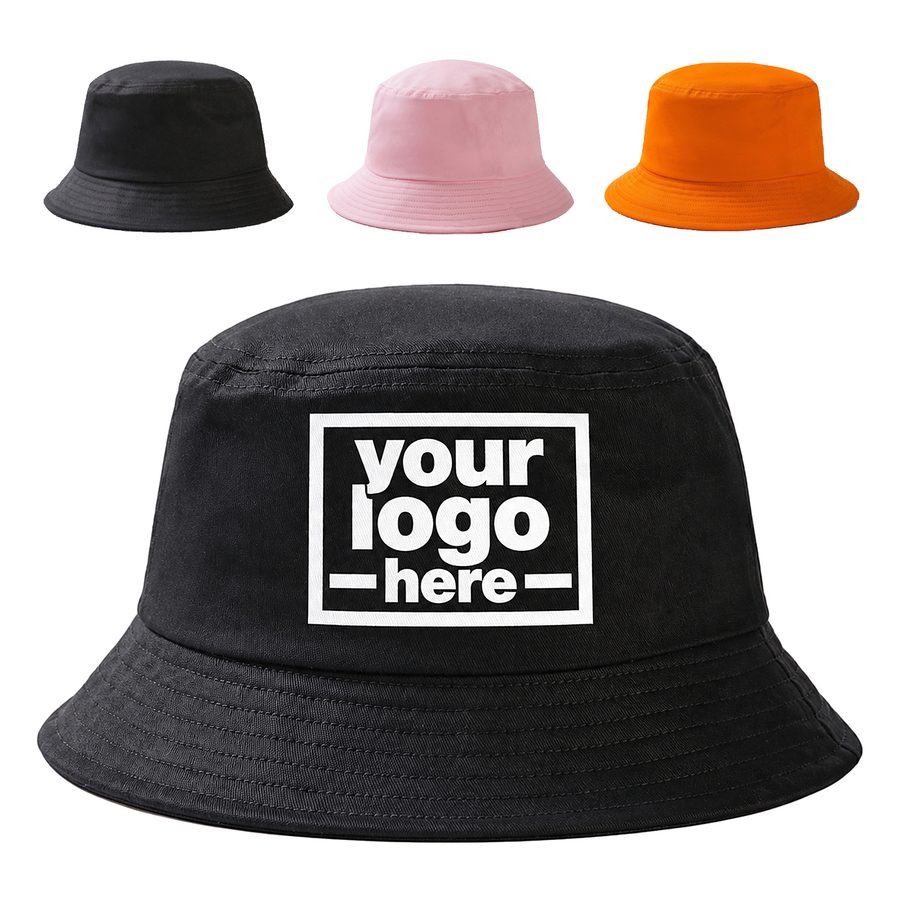 Children’s Flat-Crown Cotton Bucket Hat