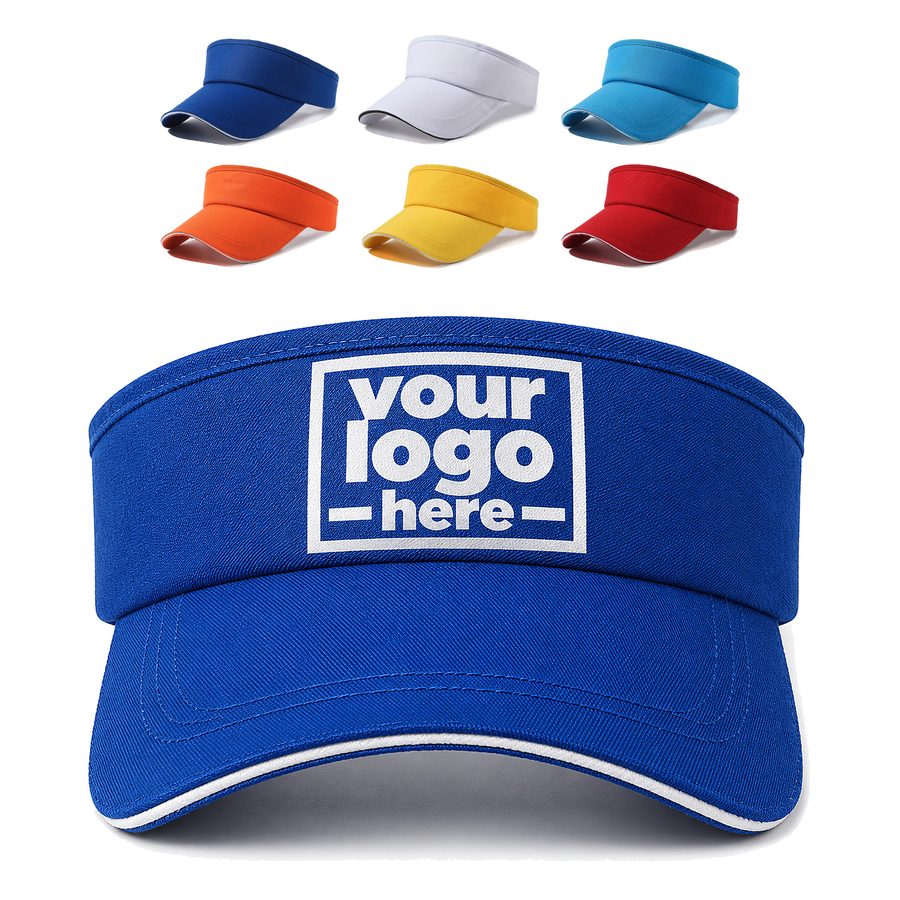 Curved-Brim Visor With Contrast Edging