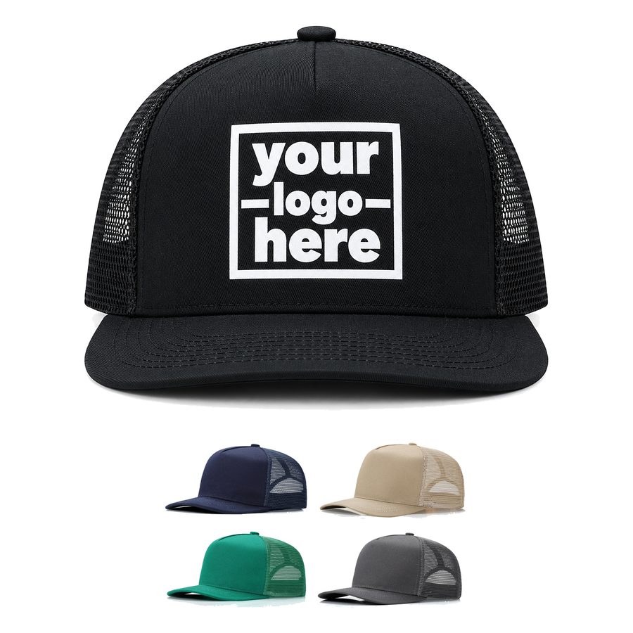 Cotton-Front Mesh Trucker Cap