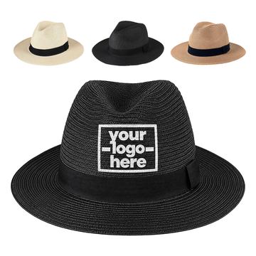 Wide-Brim Fedora Hat With Creased Crown