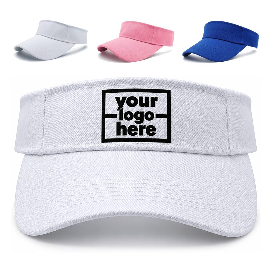 Open-Crown Sun Visor With Fabric Headband