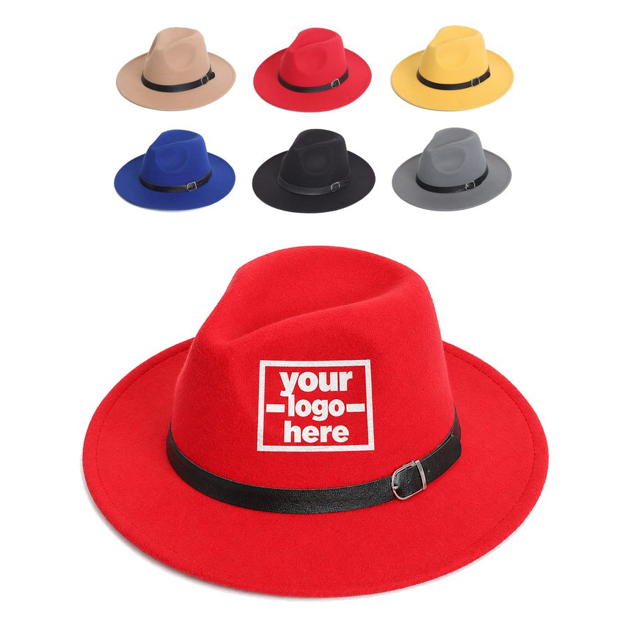 Wool Felt Fedora With Buckle Hatband