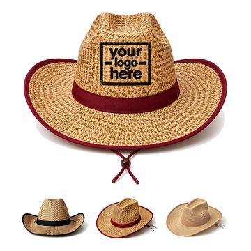 Creased-Crown Cowboy Hat With Upturned Sides