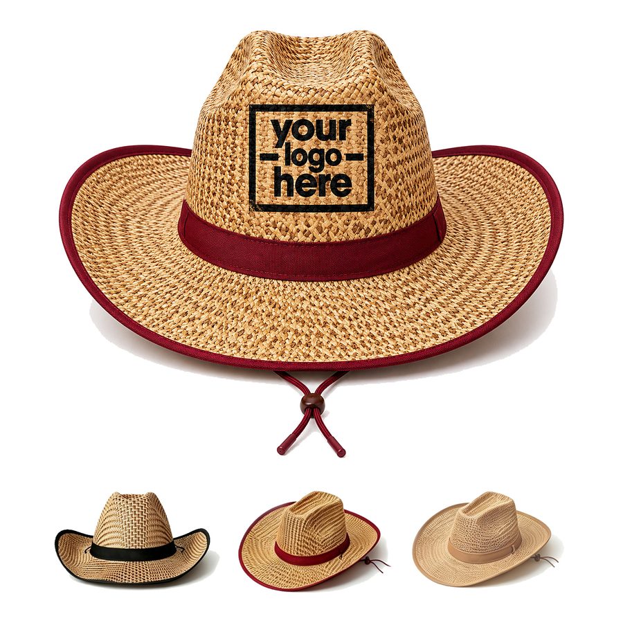 Creased-Crown Cowboy Hat With Upturned Sides