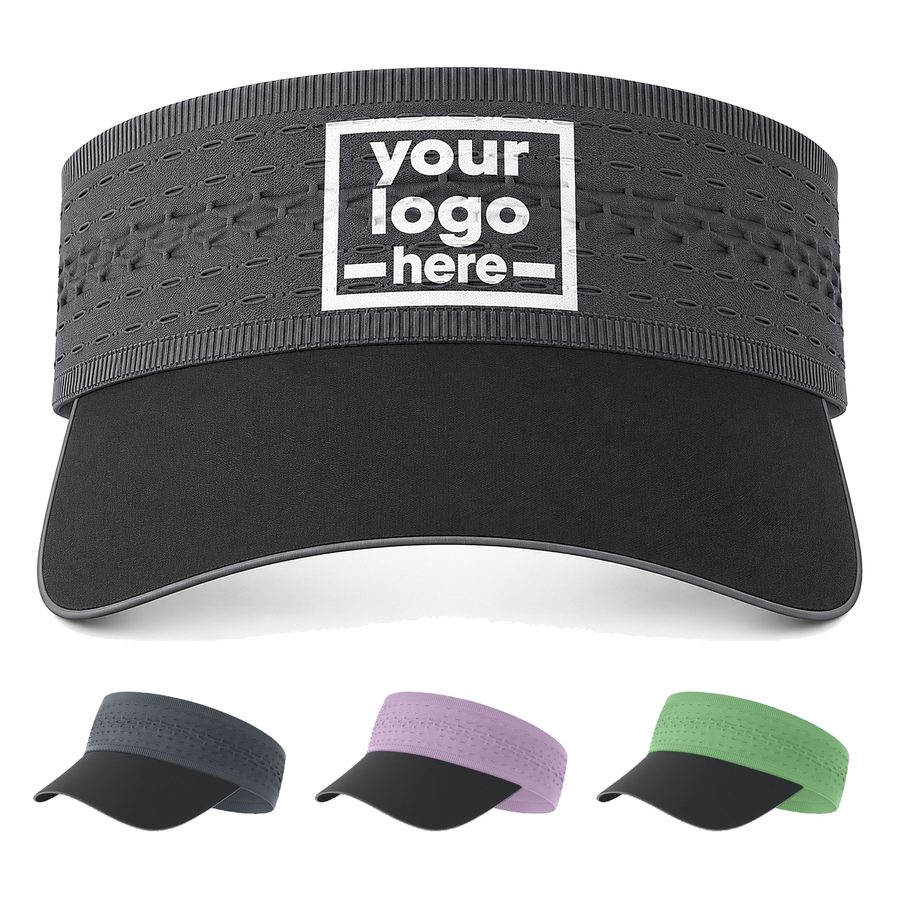 Open-Top Sports Visor With Wide Knit Headband