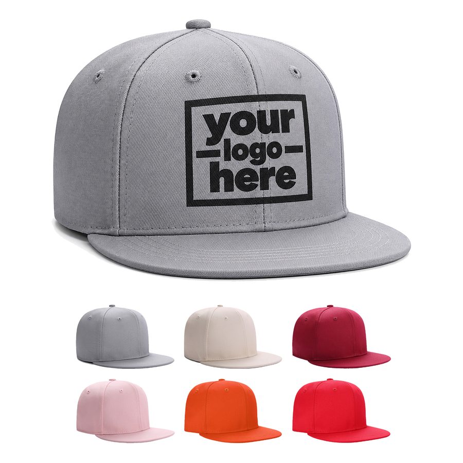 Flat-Brim Cotton Baseball Cap
