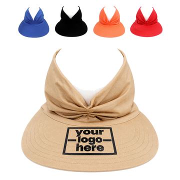 Twist-Front Sun Visor With A Gathered Headband
