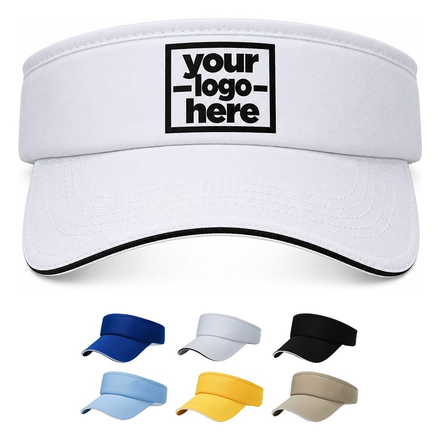 Wide-Headband Sun Visor With Contrast Edging
