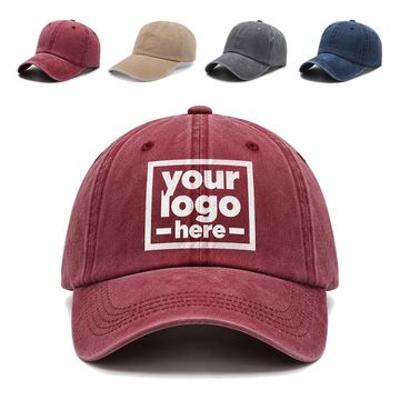 Washed Baseball Cap With A Metal Buckle