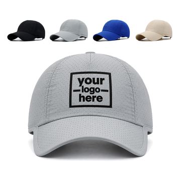 Micro-Perforated Running Cap With A Curved Brim