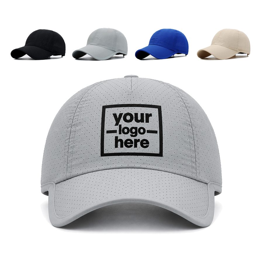 Micro-Perforated Running Cap With A Curved Brim