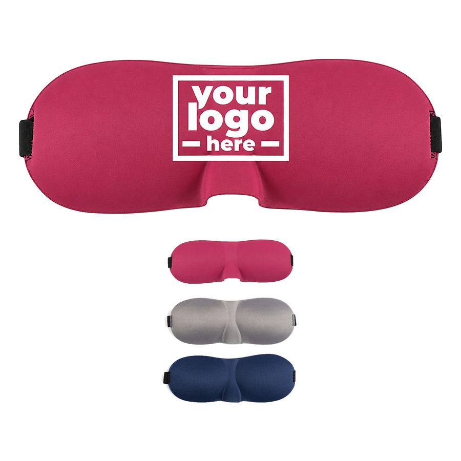 Contoured Sleep Mask With Elastic Head Strap