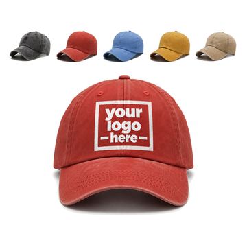 Cotton Baseball Cap With A Fabric-Covered Top Button