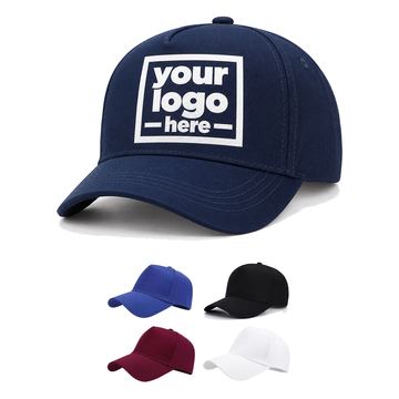 Cotton Cap With A Curved Brim And Metal Buckle