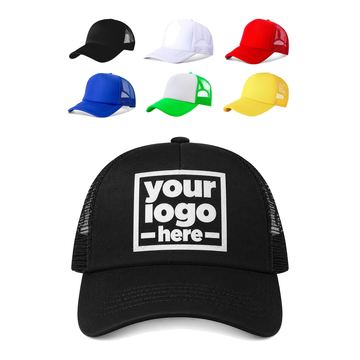 Stitched-Bill Trucker Cap With Mesh Panels