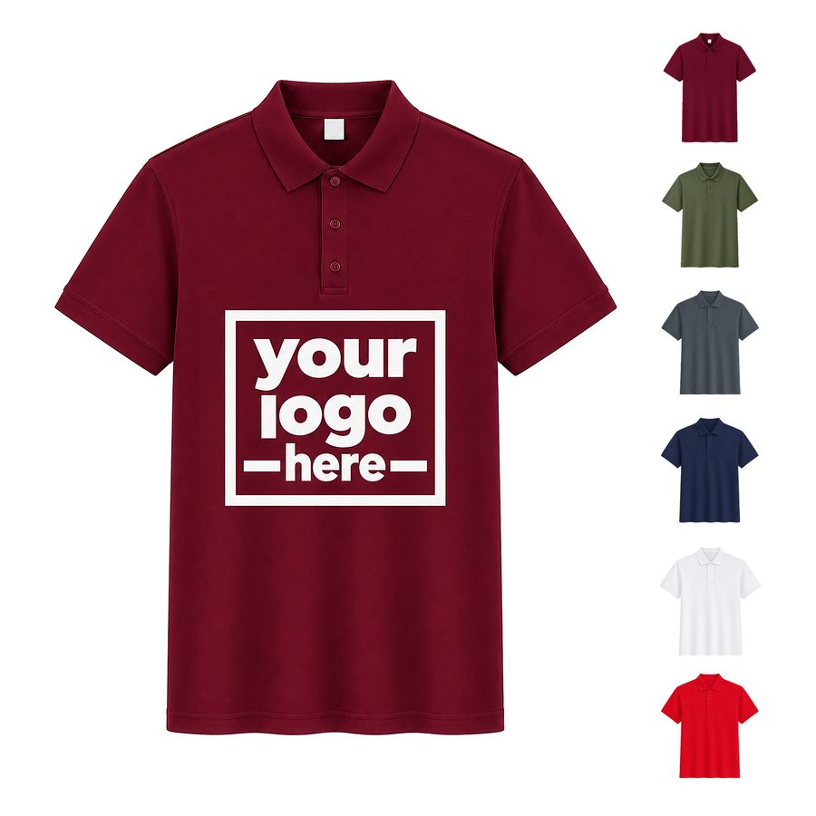 Three-Button Polyester Polo Shirt