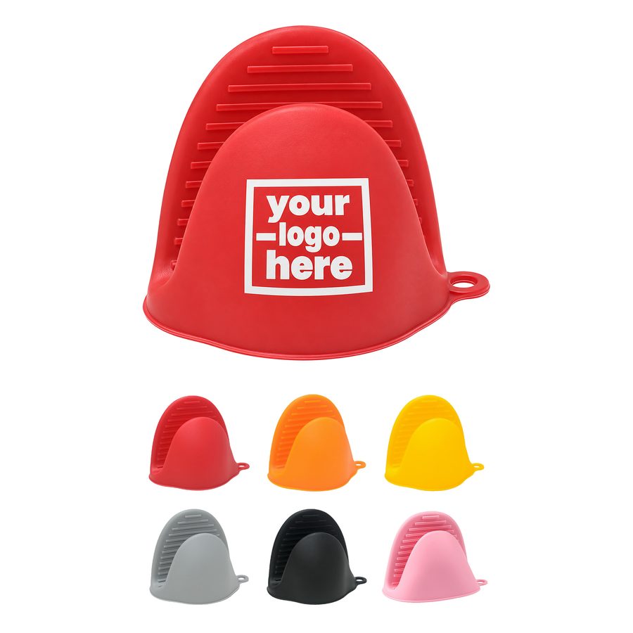 Ribbed Silicone Pinch Mitt With Hanging Hole