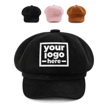 Eight-Panel Newsboy Cap With A Fabric-Covered Button