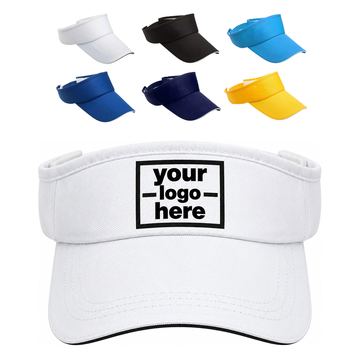 Adjustable Cotton Visor With A Curved Brim