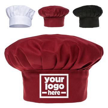Brimless Chef Hat With Pleated Crown
