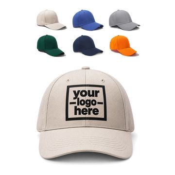 Curved-Brim Baseball Cap With A Top Button