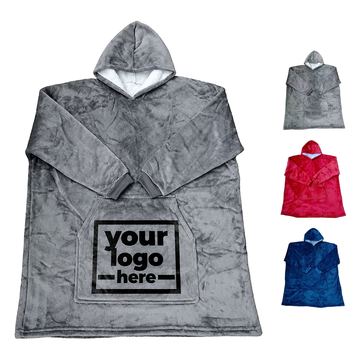 Oversized Flannel Blanket Hoodie