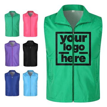 Collared Sleeveless Volunteer Vest