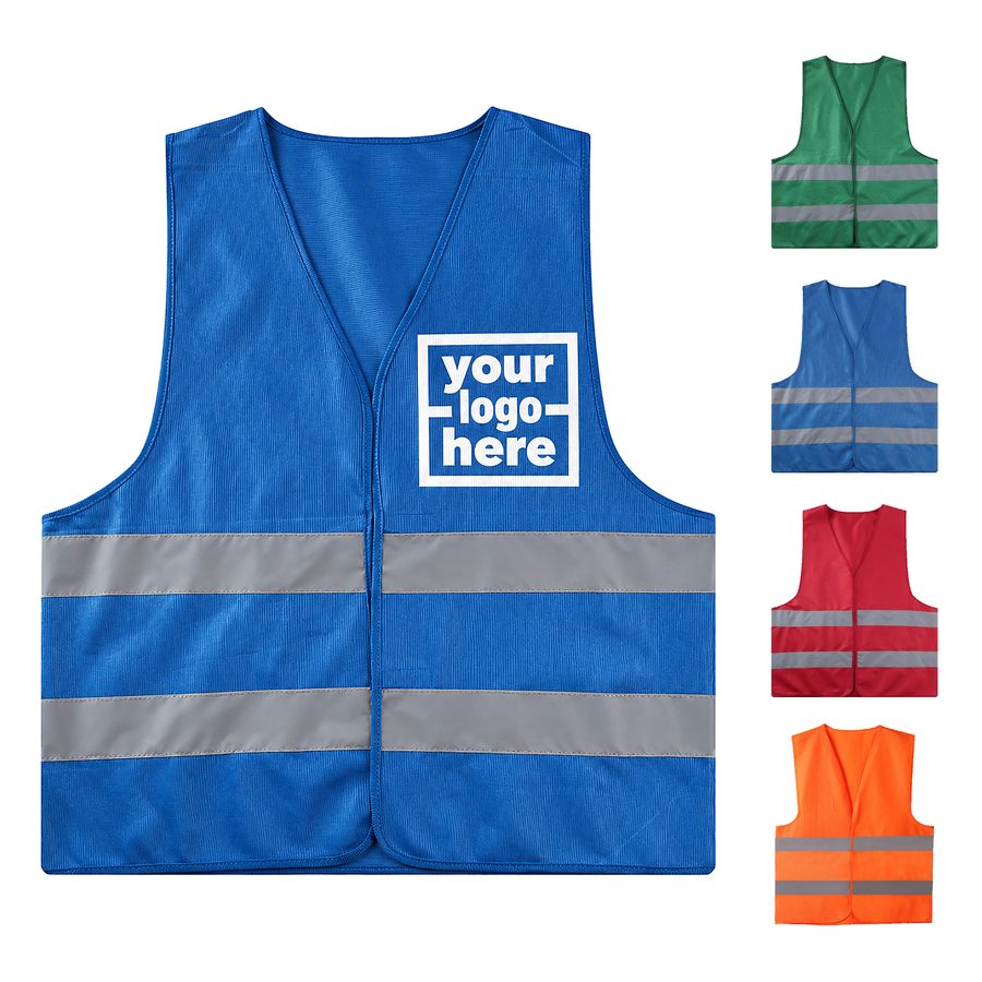 Mesh Vest With Two Horizontal Reflective Bands